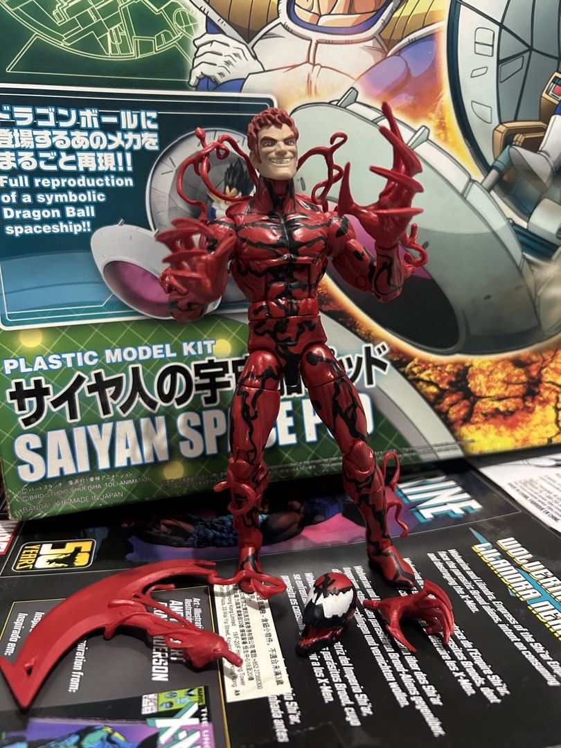 Authentic, Tight joints , Marvel Legends Carnage Action Figure with Accessories (Category: Figurines & Statues) located in Muntinlupa City. Submitted by capitalrg (Listing ID 1452192251, Image 3). Description: - Marvel Legends Carnage action figure - AUTHENTIC/Tight joints - Includes alternate head, weapon accessories, and extra hands - Excellent articulation for dynamic posing - Perfect addition for any Marvel collector.