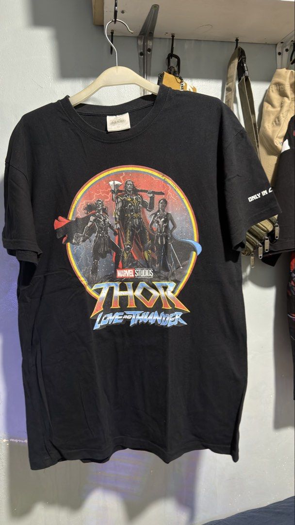 Marvel Studios Thor love & thunder - Movie Promo tee (Category: Tshirts & Polo Shirts ) located in Manila. Submitted by goodhumanbeing (Listing ID 1452312086, Image 1). Description: Thor love and thunder promo tee 22x29 Minimal hairlines.