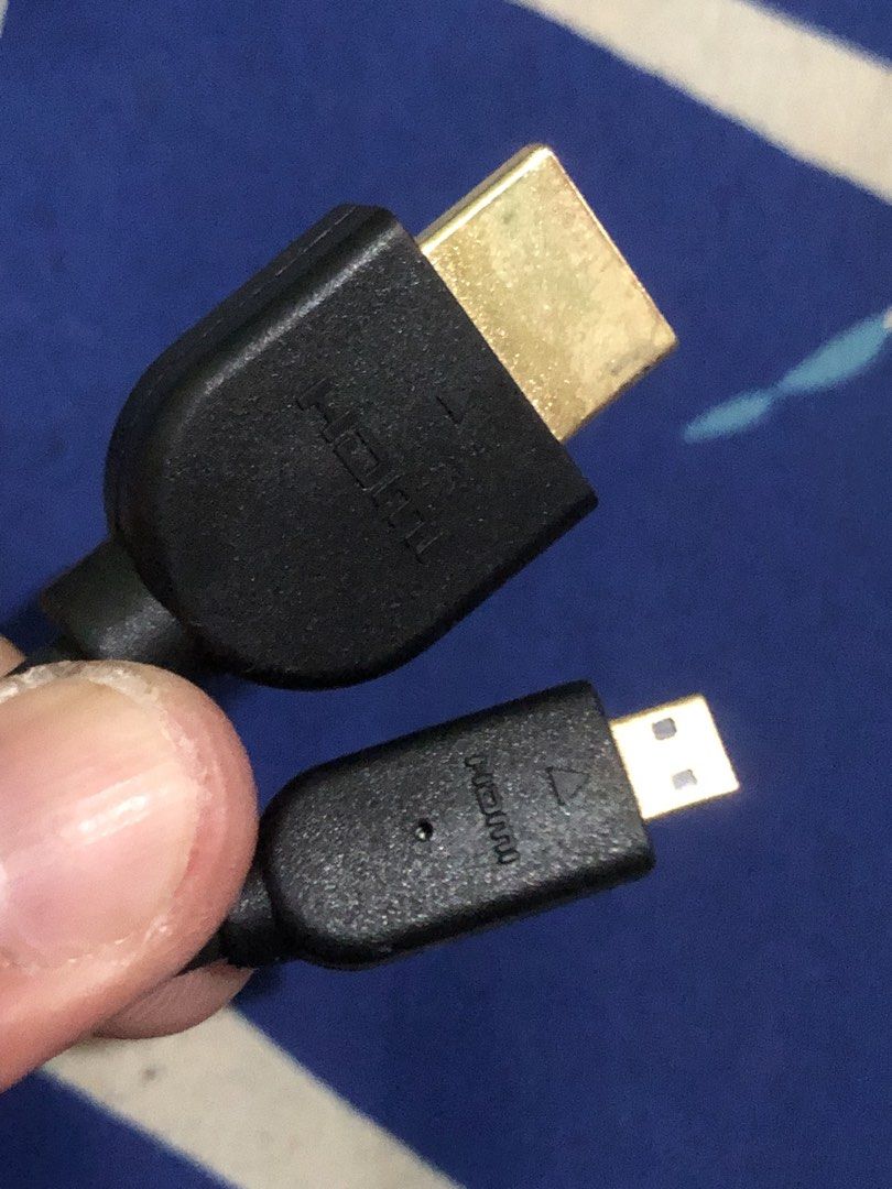 Micro HDMI to HDMI cable (Category: Cables & Adaptors) located in Quezon City. Submitted by markgolveo (Listing ID 1452201879, Image 3). Description: Micro HDMI to HDMI cable.