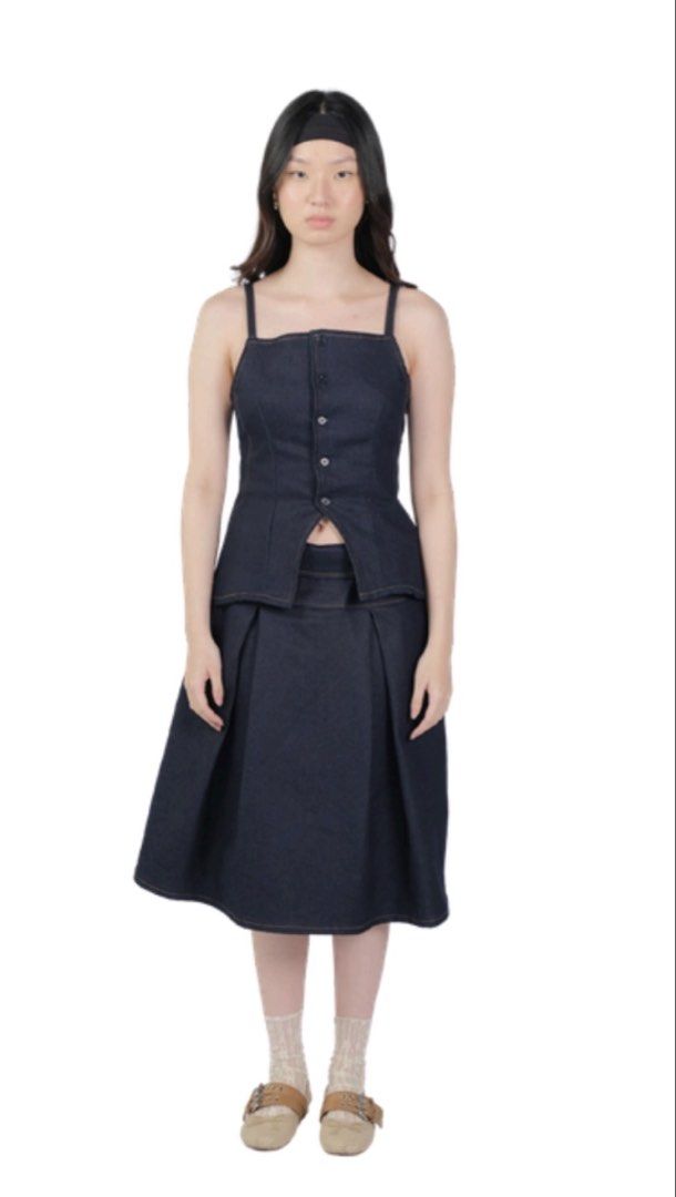 Miu the Label Rouge Top (Category: Sleeveless) located in Pasig City. Submitted by mmsells15 (Listing ID 1452274853, Image 2). Description: - used once on a vacation and washed - UPDATE: skirt is already sold, only top is available - size XS - rfs: getting another set 📍Kapitolyo, Pasig City MOP: GCASH/BDO MOD: Lalamove/Grab/LBC .