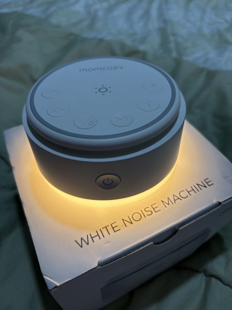 Momcozy White Noise Machine WN03 (Category: Other Kids Furniture) located in Las Pinas. Submitted by _lacosmogirll_ (Listing ID 1452267274, Image 3). Description: - Momcozy WN03 White Noise Machine - Multiple sound options - Adjustable volume control - Power button - Built-in light feature - Comes with original box - I have 2 of these. Just opened to see if working good.