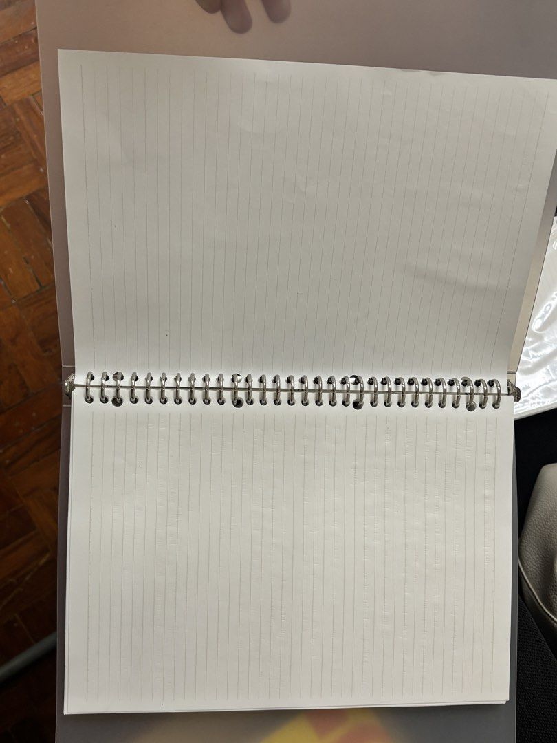 MUJI Binder (Extra Lined Loose Leaf Paper Included!) (Category: Stationery & School Supplies) located in San Juan City. Submitted by moon.riverandme (Listing ID 1452282066, Image 2). Description: - MUJI binder with a frosted cover - Includes lined loose leaf paper (still sealed in plastic) - Binder rings show some rust - Ideal for organizing notes and projects - Perfect for back to school! .