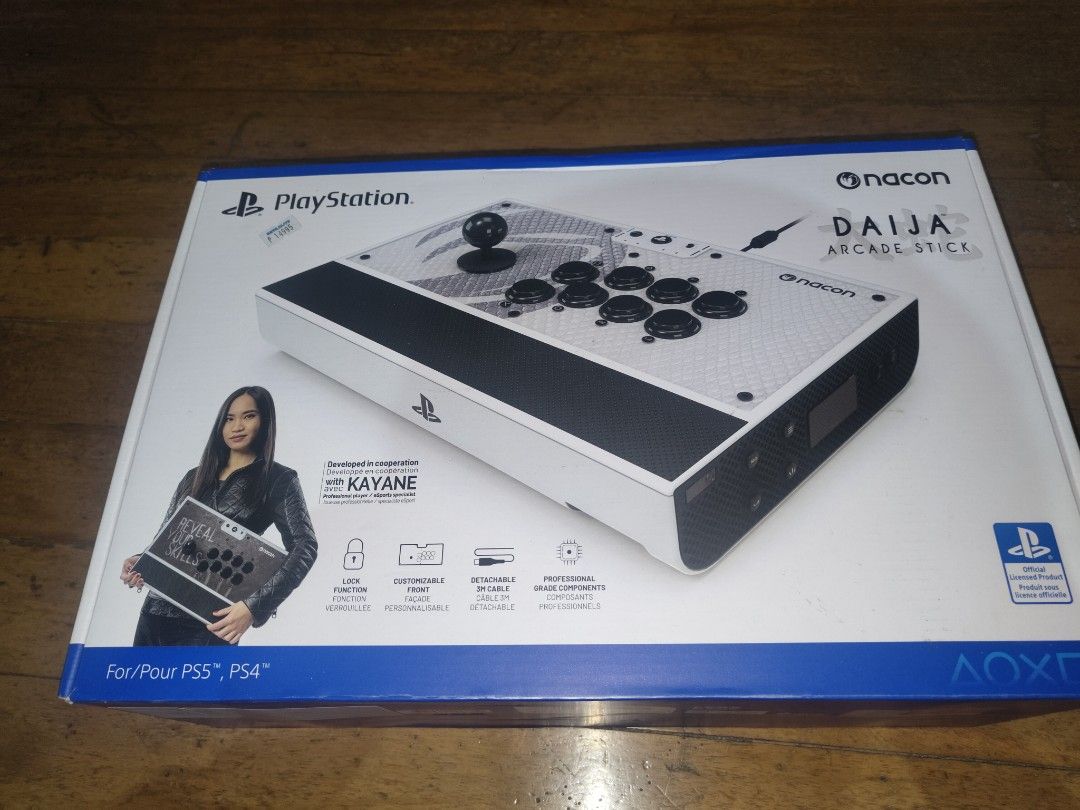Nacon Daija - Fight Stick Arcade Stick Arcade Controller (Category: Controllers) located in Manila. Submitted by doronilach31112 (Listing ID 1452303493, Image 1). Description: Bought on 05/27/26. Used only a few times for 2 months. Slightly negotiable. Will ship with all the original accessories only + the artwork already installed.. Lalamove or Grab to be shouldered by the buyer. Can also meetup only around Bicutan, BGC or Ayala, Makati RFS: Bou