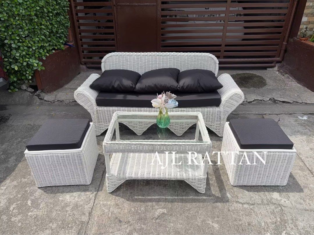 Native Rattan Sofa Stools Set 1 (Category: Sofas) located in Caloocan City. Submitted by declutter.cal (Listing ID 1452146353, Image 2). Description: ✔️ Onhand, Actual photo posted ✔️ Native Rattan, Uratex Cushions ✔️ Ready for pick up or delivery Location: South Caloocan 📞 0918 368 2824 ✅Cash on delivery (Selected items and area on Metro Manila ONLY) 📥 Chat with us for more inquiries 🪑 #FurnitureDelivery #HomeVibes #rattan #rattanfurniture #r