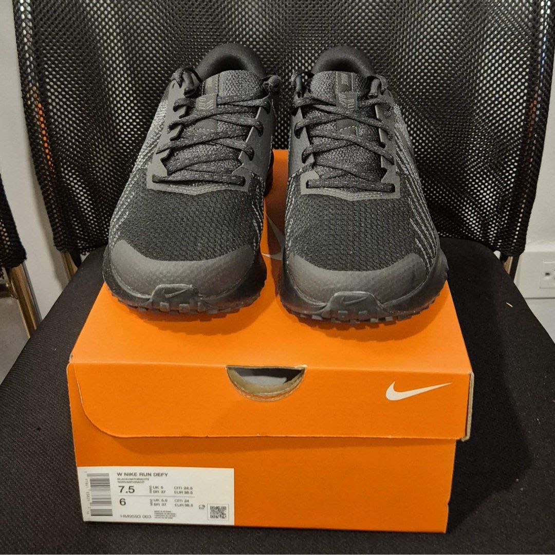 Nike Defy Run - Black Sneakers (Category: Sneakers) located in Caloocan City. Submitted by declutter_joy (Listing ID 1452246985, Image 3). Description: BRAND NEW!! Size: 6.5W (2) SRP: Php3,095 Courier: Lalamove / Grab Express Location: Mckinley West, Taguig Buyer will pay SF..