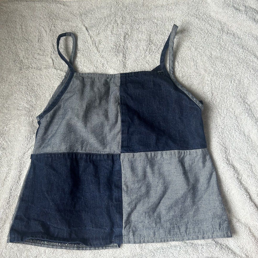 Nin and Yang Denim Tapis Reversible Halter Top (Category: Sleeveless) located in San Juan City. Submitted by e_declutters2019 (Listing ID 1452137873, Image 2). Description: Bought for 995 + shipping Size XS-S great condition.