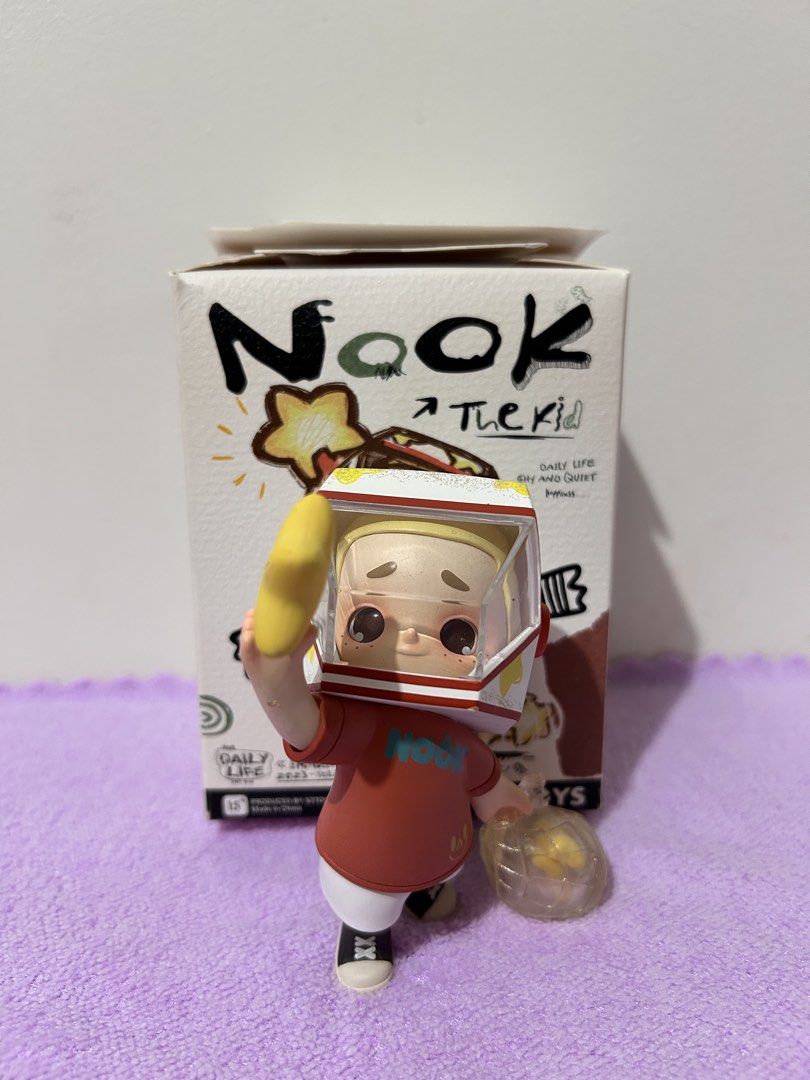 Nook The Kid Blind Box Figure (Category: Designer & Blind Box Toys) located in Batangas. Submitted by adammarrion (Listing ID 1452203625, Image 1). Description: - Nook The Kid blind box figure - Astronaut character - Includes original box - Another Nook The Kid figure (Beach version) also available in a separate listing - Both figures are from the same series.