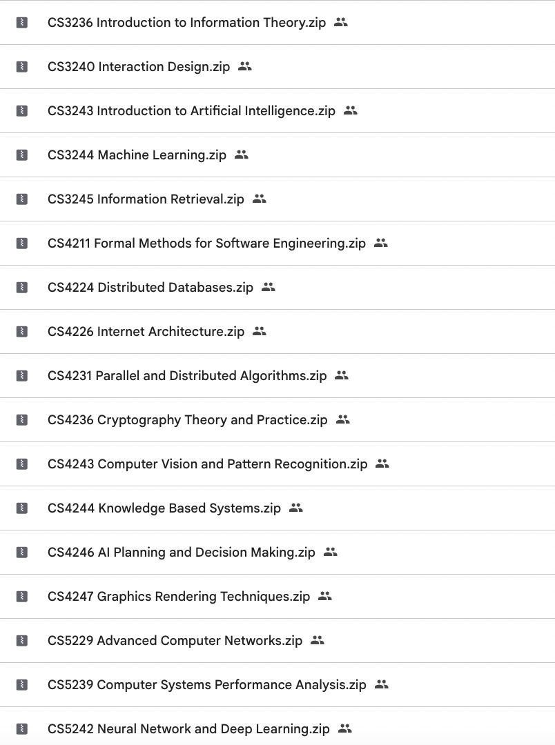 NUS Computing/ Computer Science Notes (A Grade) (Category: Textbooks) located in Singapore. Submitted by the.mamashop.sg (Listing ID 1452182559, Image 2). Description: All the modules listed: $38.00 Per module: $8.00 Download link will be provided once payment is made. CS1010E Programming Methodology (E) BT1101 INTRODUCTION TO BUSINESS analytics.zip BT2101 IT AND DECISION making.zip BT4221 BIG DATA TECHNIQUES AND technologies.zip CS1010J Programm