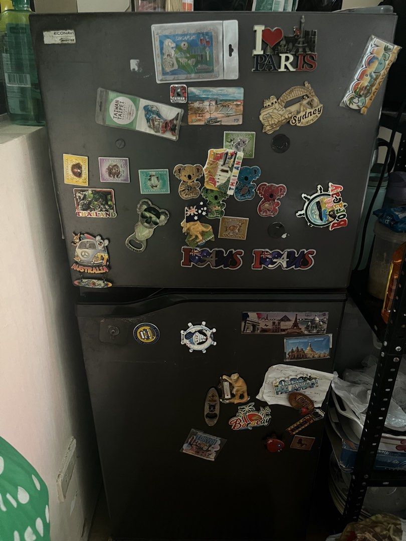 Panasonic Refrigerator with Econavi Inverter (Category: Refrigerators and Freezers) located in Taguig. Submitted by bells01 (Listing ID 1452117722, Image 1). Description: - Black Panasonic Refrigerator - Econavi Inverter Technology (very tipid) - Spacious Interior - magnets excluded - Good working condition Issue: Light not working properly - sometimes on or off Scratches as seen on the picture .