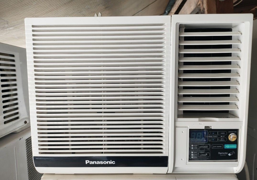 Panasonic Window Air Conditioner (Category: Air Conditioning and Heating) located in Manila. Submitted by bryanadams.9 (Listing ID 1452319044, Image 2). Description: - Panasonic Window Air Conditioner - Digital display with timer and mode settings - Includes remote control - Powerful cooling performance - Ideal for any room.