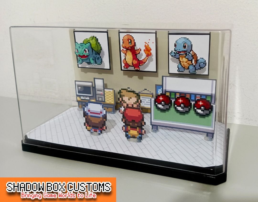 Pokemon Fire Red / Leaf Green Starters Mini Diorama Shadow Box (Category: Nintendo) located in Quezon City. Submitted by natzuki10 (Listing ID 1452184755, Image 3). Description: Pokemon Fire Red / Leaf Green Starters Mini Diorama Shadow Box Height: 4 inches Width: 6.50 inches *Handmade Pixel Shadow Boxes *Accepting Customized Designs *Perfect for Gamers & Collectors #videogames #roomdecor #collection #gamer #gift .