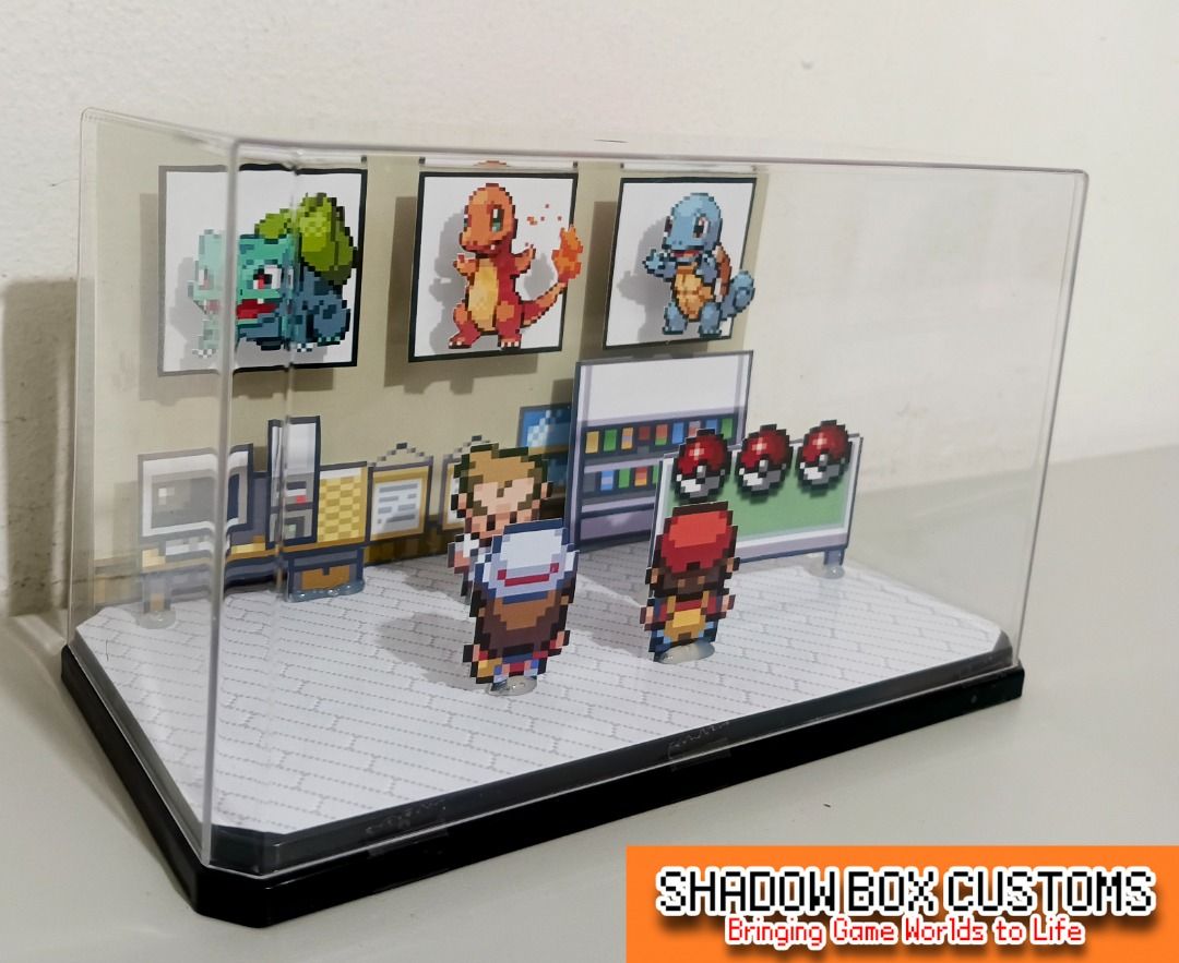 Pokemon Fire Red / Leaf Green Starters Mini Diorama Shadow Box (Category: Nintendo) located in Quezon City. Submitted by natzuki10 (Listing ID 1452184755, Image 2). Description: Pokemon Fire Red / Leaf Green Starters Mini Diorama Shadow Box Height: 4 inches Width: 6.50 inches *Handmade Pixel Shadow Boxes *Accepting Customized Designs *Perfect for Gamers & Collectors #videogames #roomdecor #collection #gamer #gift .