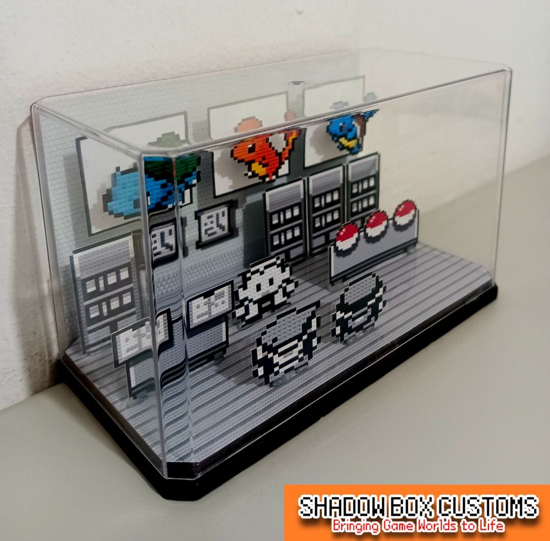 Pokemon Gen 1 (Red/Blue) Starters Mini Diorama Shadow Box (Category: Nintendo) located in Quezon City. Submitted by natzuki10 (Listing ID 1452174873, Image 2). Description: Pokemon Gen 1 (Red/Blue) Starters Mini Diorama Shadow Box Height: 4 inches Width: 6.50 inches *Handmade Pixel Shadow Boxes *Accepting Customized Designs *Perfect for Gamers & Collectors #videogames #roomdecor #collection #gamer #gift.