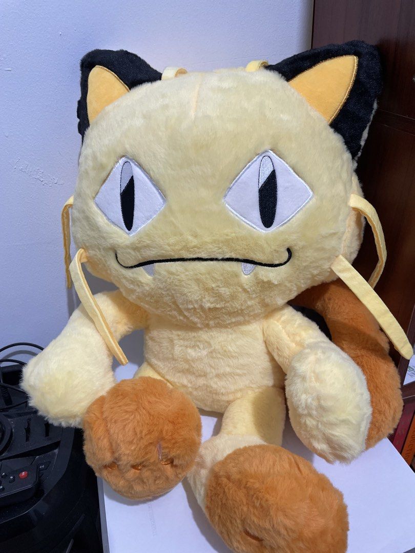 Pokemon Meowth Plush Toy (Large) (Category: Plushies & Soft Toys) located in Quezon City. Submitted by malfoy_declutter (Listing ID 1452248826, Image 2). Description: - Big size Meowth plush toy - Soft and cuddly material - Ideal for Pokemon collectors and fans - Perfect for display or playtime.