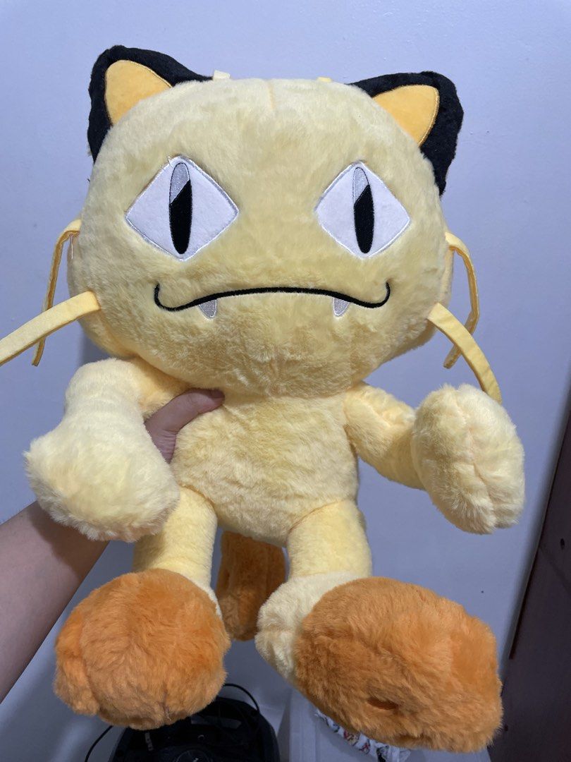 Pokemon Meowth Plush Toy (Large) (Category: Plushies & Soft Toys) located in Quezon City. Submitted by malfoy_declutter (Listing ID 1452248826, Image 3). Description: - Big size Meowth plush toy - Soft and cuddly material - Ideal for Pokemon collectors and fans - Perfect for display or playtime.