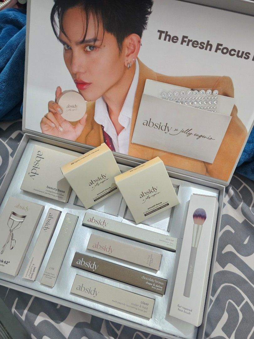 [PR KIT] Absidy x Jelly Eugenio The Fresh Focus Kit Makeup Set (Category: Makeup) located in Pasig City. Submitted by pupcld (Listing ID 1452272343, Image 3). Description: - Whole PR KIT - bought the collection (not gifted) - valued at 6499 php - Absidy x Jelly Eugenio collaboration makeup set RFS: decluttering.