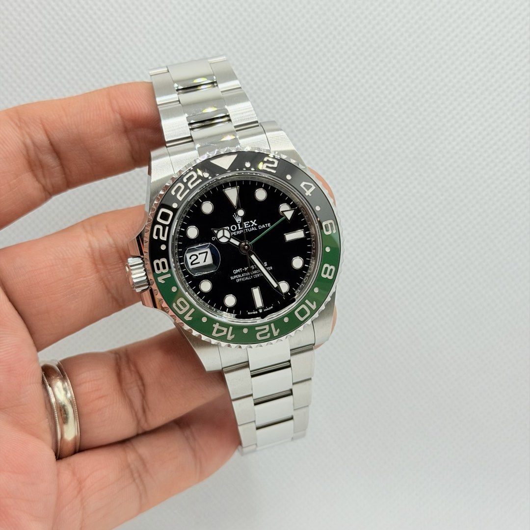 Pre Owned 01/2025 Rolex 126720VTNR GMT Master II Sprite Oyster 126720 (Category: Watches) located in Singapore. Submitted by worthytime (Listing ID 1452271856, Image 1). Description: 🫵Join our Tele-gram channel for latest updates: worthytime.biz/tele ➡️Rolex 126720VTNR GMT Master II Sprite Oyster ➡️January 2025 (5 Years Rolex International Warranty Till 01/2030) ➡️Very Mint Condition (Unpolished) ➡️Full Complete Set + White Tag ✅Trade Up/Down We