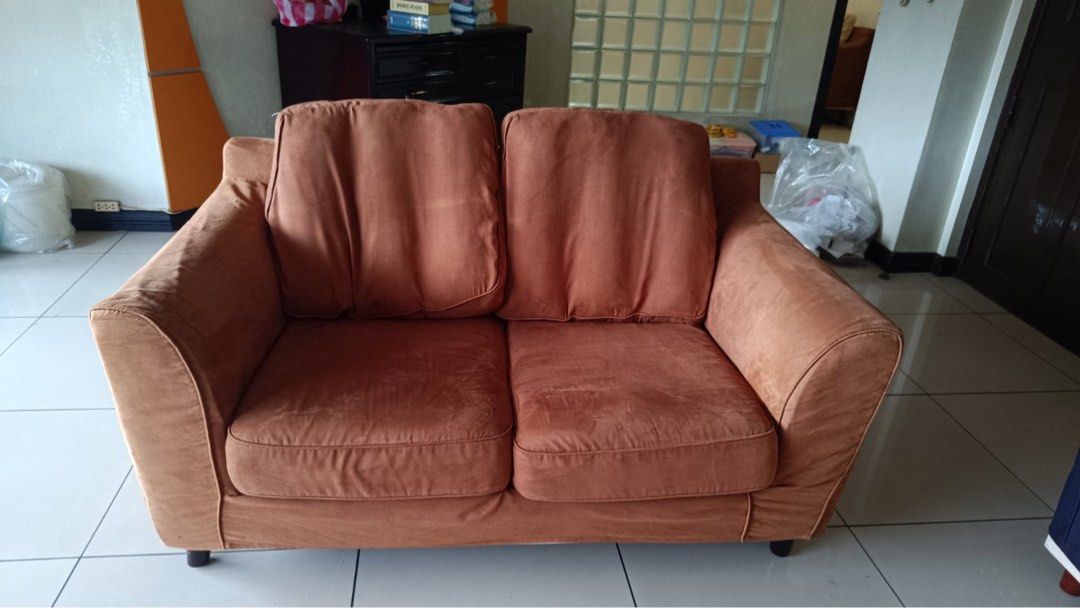 Preloved 3 pcs sofa (Category: Sofas) located in Caloocan City. Submitted by prelovedbybets (Listing ID 1452194669, Image 2). Description: Sofa 3 seater ( Master Bedroom) Length - 82 inches Width - 36 inches Height - 32 inches. Sofa 3 seater sala Length - 82 inches Width - 36 inches Height - 32 inches Sofa 2 seater (Sala) Length - 60 inches Width - 36 inches Height - 30 inches rfs Decluttering .