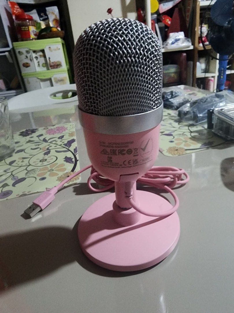Razer Seiren V3 USB Condenser Microphone (Category: Microphones) located in Manila. Submitted by fashfab (Listing ID 1452161066, Image 2). Description: - Pink Razer Seiren X USB Condenser Microphone - Ideal for streaming and recording - Comes with original stand - Includes USB cable - Excellent working condition - Ready for a new home!.