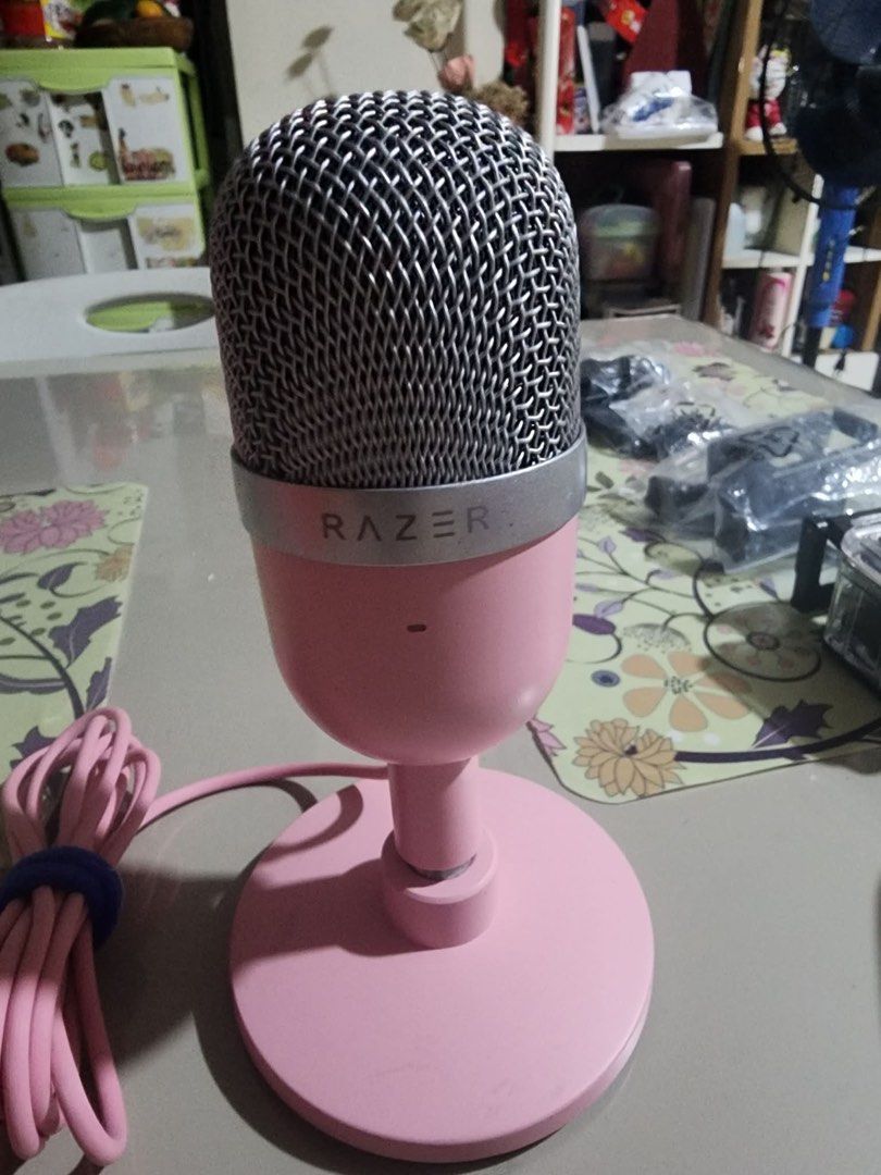 Razer Seiren V3 USB Condenser Microphone (Category: Microphones) located in Manila. Submitted by fashfab (Listing ID 1452161066, Image 3). Description: - Pink Razer Seiren X USB Condenser Microphone - Ideal for streaming and recording - Comes with original stand - Includes USB cable - Excellent working condition - Ready for a new home!.