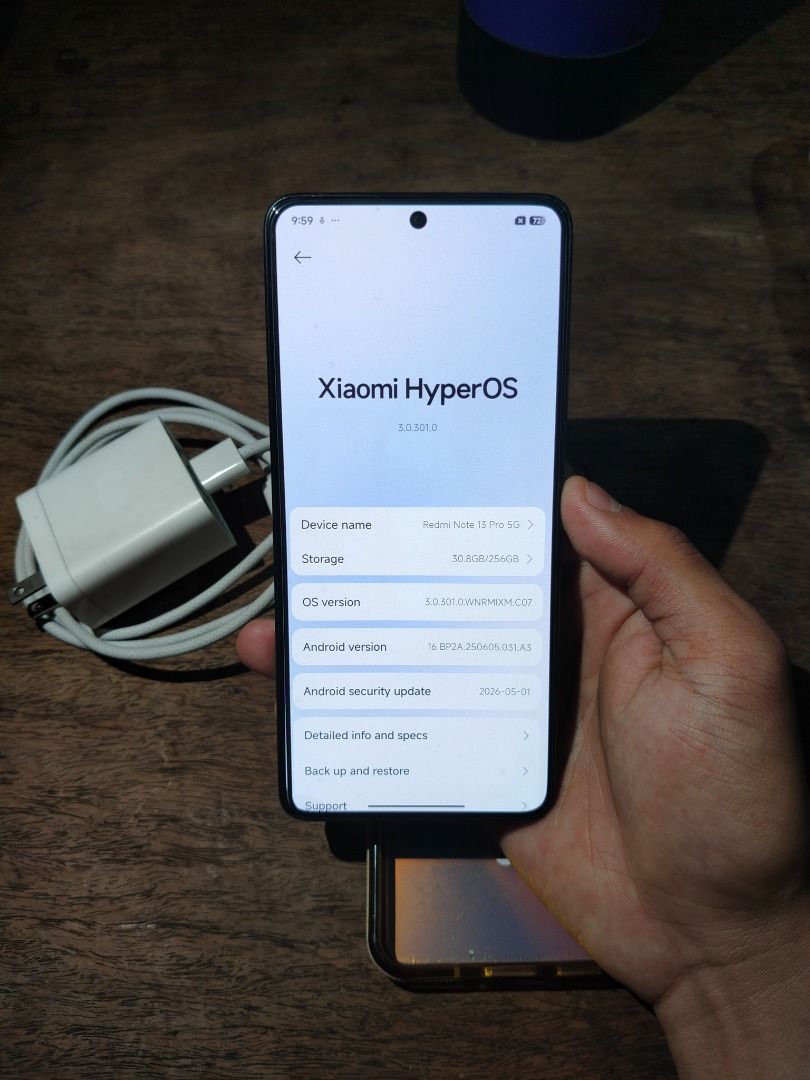 REDMI NOTE 13 pro 5g (Category: Xiaomi) located in Caloocan City. Submitted by red_29 (Listing ID 1452115312, Image 2). Description: Redmi Note 13 Pro 5G (8+4GB RAM / 256GB) Complete Price: 8500 Selling my Redmi Note 13 Pro 5G. Reason for selling: Need cash. Condition: No issues - All buttons working - Cameras working perfectly Smooth performance - Good battery life - Factory reset before meetup - Never repaired or opened. Meetup preferred for te