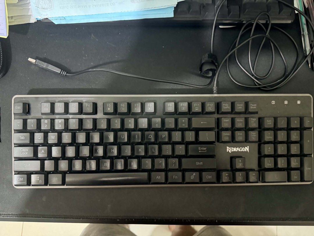 Redragon Wired Gaming Keyboard & Mouse (Category: Computer Keyboard) located in Paranaque City. Submitted by bananamaeee (Listing ID 1452133477, Image 3). Description: - RedragonWired Gaming Keyboard - Full-sized with numeric keypad - Vibrant RGB lighting - Redragon Ergonomic RGB Gaming Mouse - Comfortable design for extended use - Both devices are wired - Ideal for gaming and everyday computing.