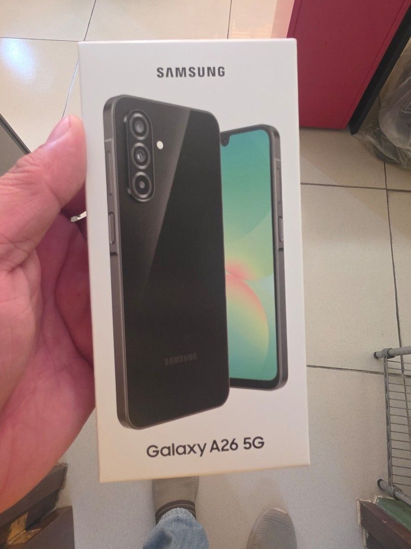 Samsung Galaxy A26 5G Black 128GB (Category: Samsung) located in Consolacion. Submitted by marvzcruiz (Listing ID 1452173961, Image 1). Description: - Brand New Samsung Galaxy A26 5G - 128GB Internal Storage - 6GB RAM - Color: Black - Globe Locked Sim 1 -negotiable - Ready for its new owner!.