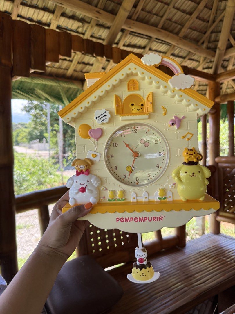 Sanrio wall clock Hello Kitty Pompompurin (Category: Clocks) located in Taguig. Submitted by karabelle19923 (Listing ID 1452228009, Image 3). Description: 780 each.