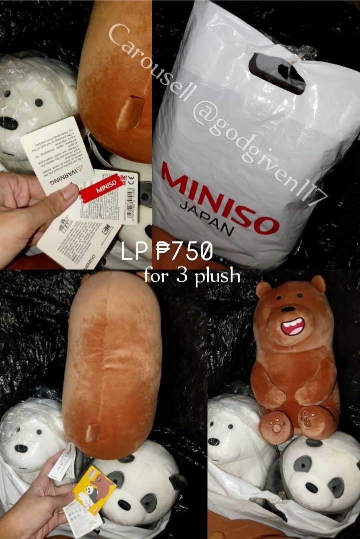 SEE pics for Price we bare bears x miniso (Category: Designer & Blind Box Toys) located in Binan City. Submitted by godgiven117 (Listing ID 1452176621, Image 3). Description: ‎⚠️ FOR SURE BUYERS ONLY ‎ ‎Please read the listing carefully before messaging. All available photos, condition details, and item information have already been posted. ‎ ‎❌ No additional photos, videos, measurements, or item details will be provided. ‎❌ No inquiries from uns