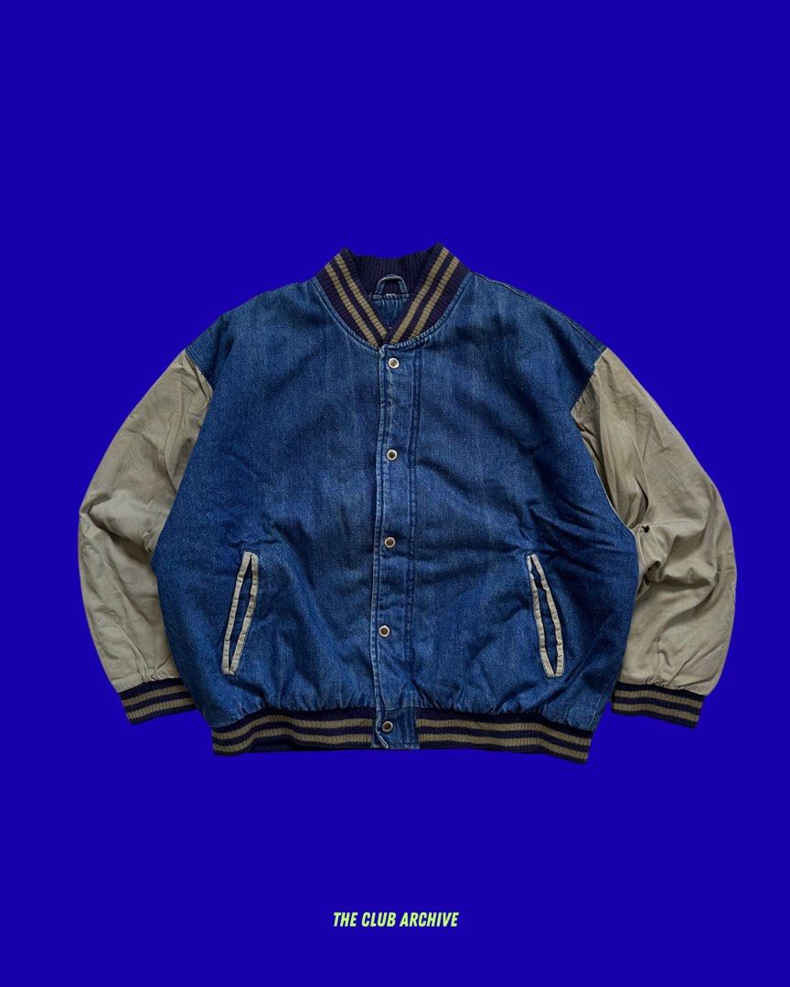 Sierra Pacific Denim Varsity Jacket (Category: Coats, Jackets and Outerwear) located in Bacolod City. Submitted by danielle5_ (Listing ID 1452291369, Image 1). Description: Vintage Sierra Pacific Varsity Jacket ⭐️ XL-XXL, 27x26 Flaws: none (in very good condition! ganda ng dating 😮‍💨) Mine: 1,500.