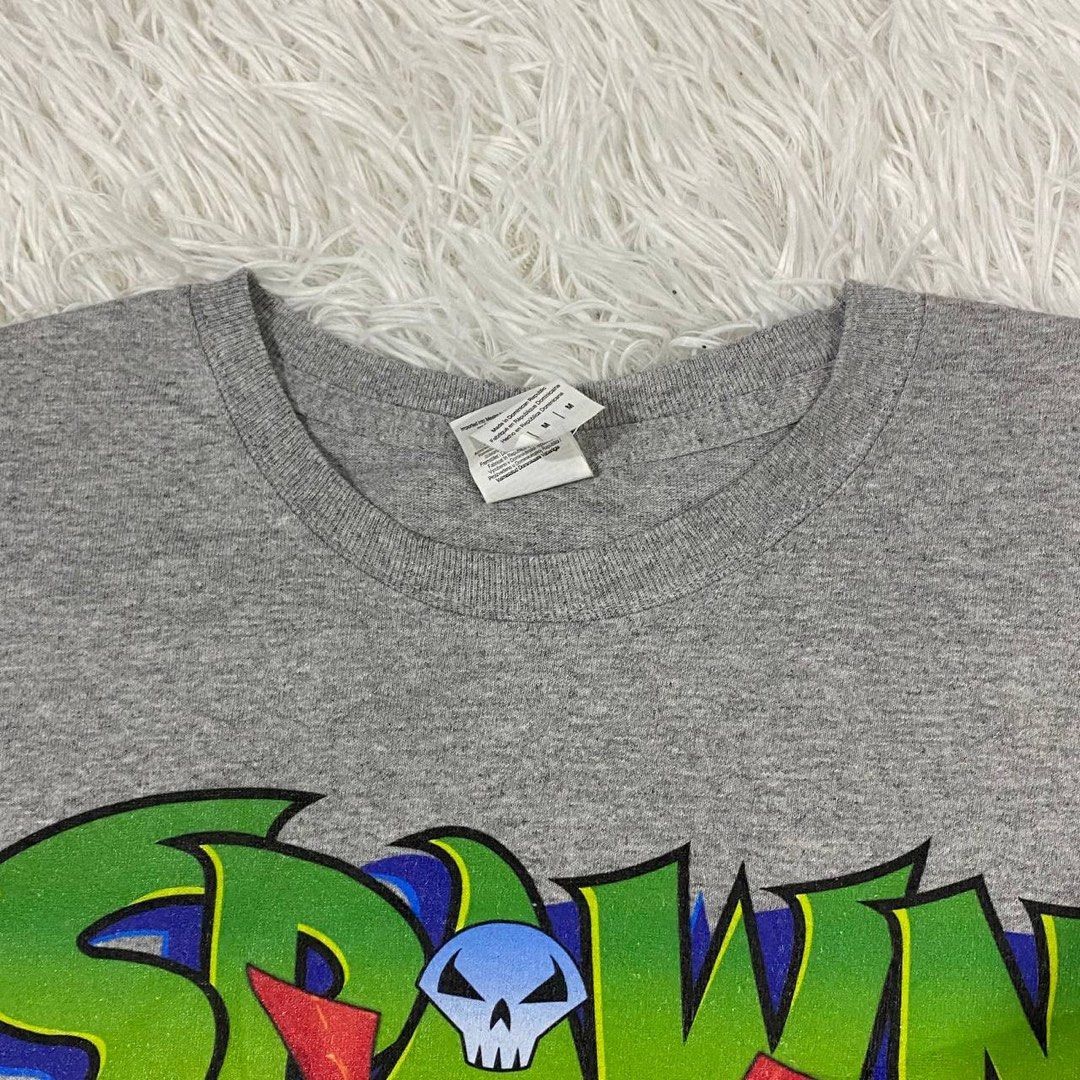 Spawn (Category: Tshirts & Polo Shirts) located in Kampong Gajah. Submitted by twohornsthrift (Listing ID 1452129337, Image 3). Description: Spawn film movie Size : M Measurement : 19.5” X 28.5” Tag : gildan Condition : 9/10 good used condition.