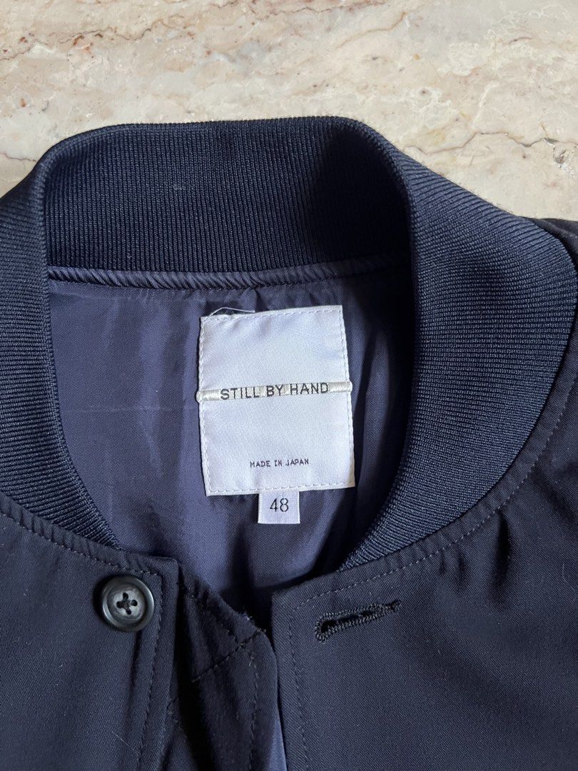 Still by Hand Japan - Ribbed Collar Blouson Jacket Men (Category: Coats, Jackets and Outerwear) located in San Jacinto. Submitted by rex_finds (Listing ID 1452191321, Image 3). Description: Ribbed Collar Blouson Jacket (or Minimalist Bomber / Flight Jacket) Size: 48 or Large Dimes: 19x24 inches Made in Japan Premium quality materials used No issue Like new condition Price is negotiable Feel free to give a reasonable offer PM for more info .