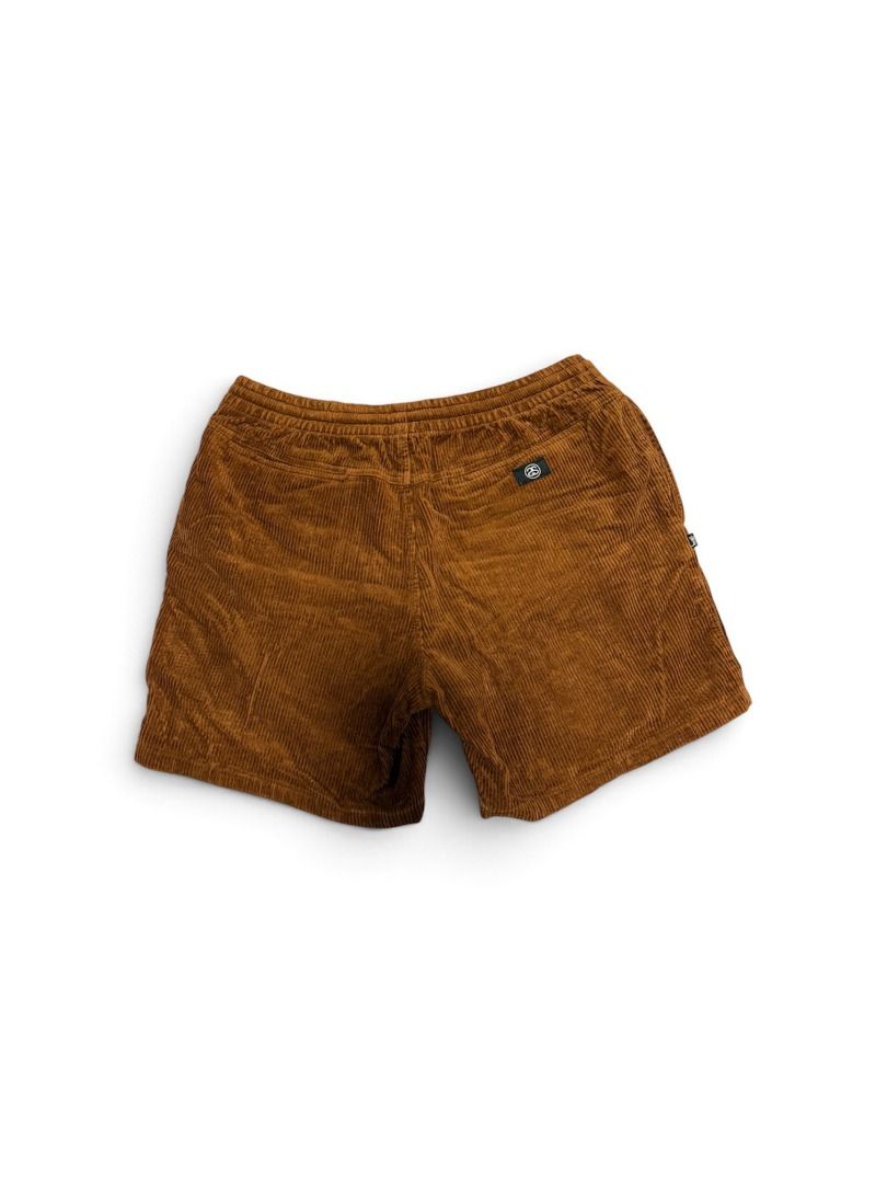 由 rrl.store (刊登 ID 1452192285，圖片 2) 提交，位於 新北市 (New Taipei) 的 Stüssy 棕色/焦糖色燈芯絨短褲 沙灘褲 Wide Wale Cord Beach Shorts (類別：短褲)，說明：Stüssy 棕色/焦糖色燈芯絨短褲 沙灘褲 Wide Wale Cord Beach Shorts 尺寸:34 約 81.3 至 86.4 公分 字母尺碼中相當於 L 號 褲長約 46 cm / 初始腰寬平量約 43 cm（適合 34～36 腰） 。