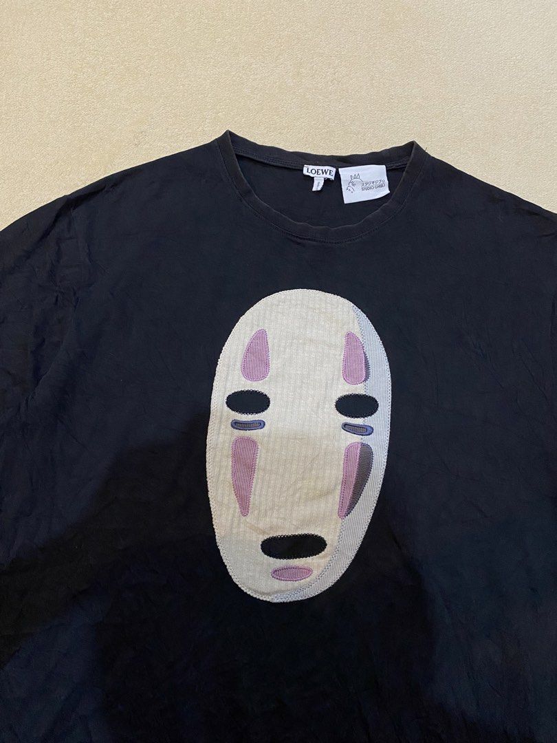 Studio ghibli shirt /loewe no face (Category: Tshirts & Polo Shirts ) located in Tanza. Submitted by 9th.street.thrift (Listing ID 1452289468, Image 2). Description: Loewe Studio ghibli shirt No face( spirited away) Good condition m on tag 24x27.5 Issue: slight fade sa neckline .