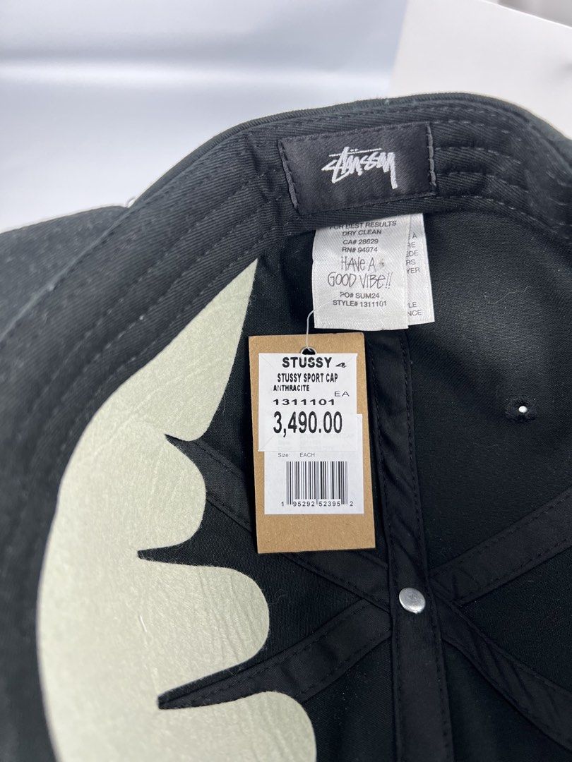 Stussy Sport Cap Black Anthracite (Category: Caps & Hats) located in Baguio. Submitted by rafsemenz (Listing ID 1452154725, Image 2). Description: Brand new with hangtag.