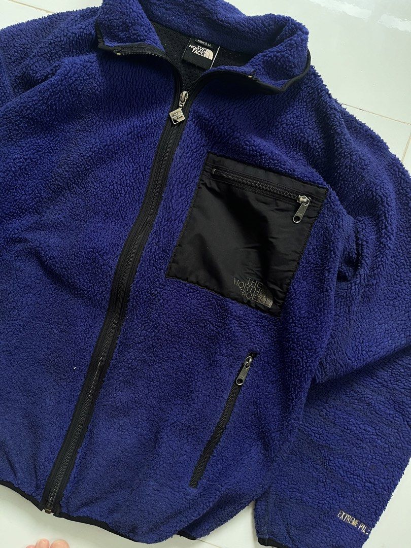 The North Face Fleece Jacket (Category: Coats, Jackets and Outerwear) located in Bacolod City. Submitted by danielle5_ (Listing ID 1452290258, Image 3). Description: The North Face Track Jacket Large, 24x27 Flaws: needs deep wash, faded “F” word, 2 pinholes at the back Mine: 250.