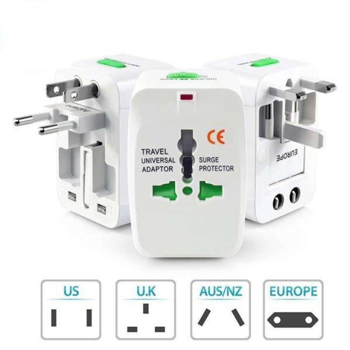 Travel Universal Adaptors Onhand (Category: Cables & Adaptors) located in Mandaue City. Submitted by marj-legitseller (Listing ID 1452230831, Image 2). Description: - All-in-one universal travel adapter compatible with over 150 countries. - Features retractable plugs for US, UK, AUS/NZ, and Europe. - Equipped with dual USB ports for charging multiple devices simultaneously. - Some models include a USB Type-C port for faster charging. - Built-in s
