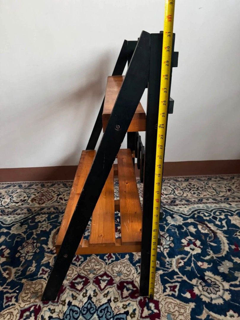 Two-tier Wooden Display Plant Stand (Category: Artificial Plants & Flowers) located in Quezon City. Submitted by dannikkishoppe2 (Listing ID 1452206813, Image 2). Description: Two-tier Wooden Display Plant Stand ‼️₱3000‼️ Can be used to display small plants In good condition - minor scuffs Please manage your expectations as there might be minimal flaws. Color may vary due to lighting, it may appear darker or lighter in person. Check photos first 