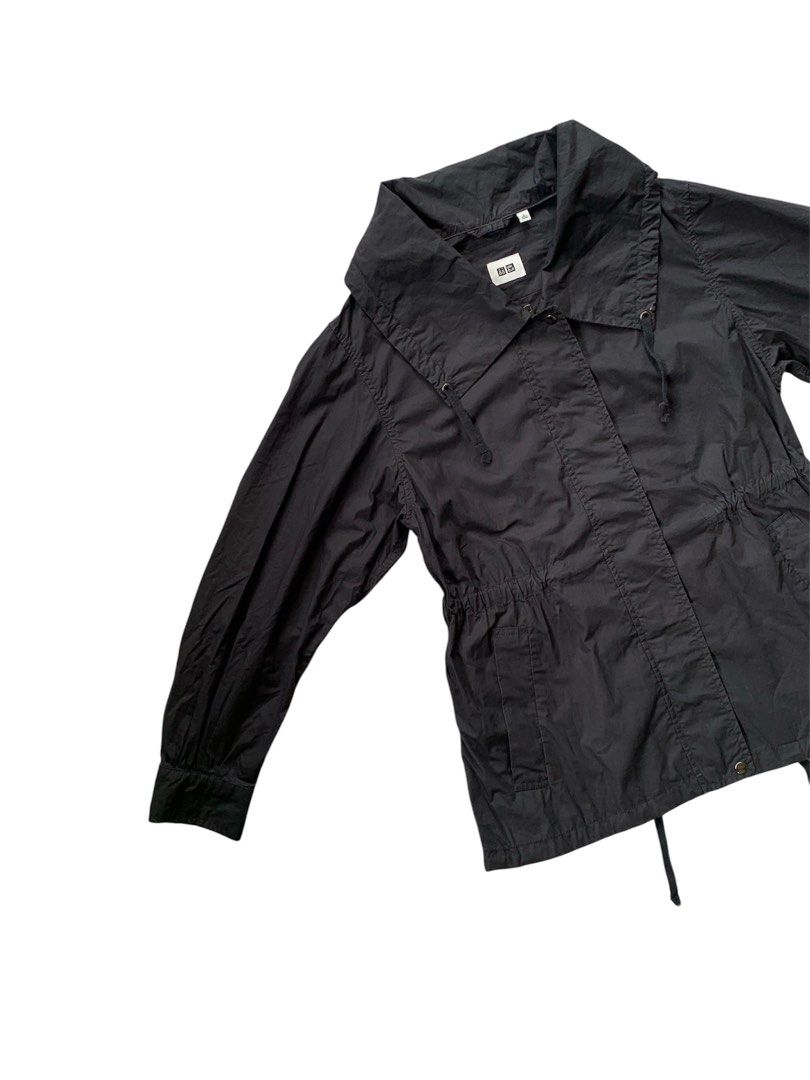 Uniqlo Jacket / Rain Jacket (Category: Coats, Jackets and Outerwear) located in Sindangan. Submitted by holy_thrift (Listing ID 1452156855, Image 2). Description: - Uniqlo Jacket / Rain Jacket - Length / 27 - waist length /17.5 / adjustable - hip length / 24.5 / adjustable - Color may vary due to lighting - Issue / need wash - Water Resistance - free shipping.