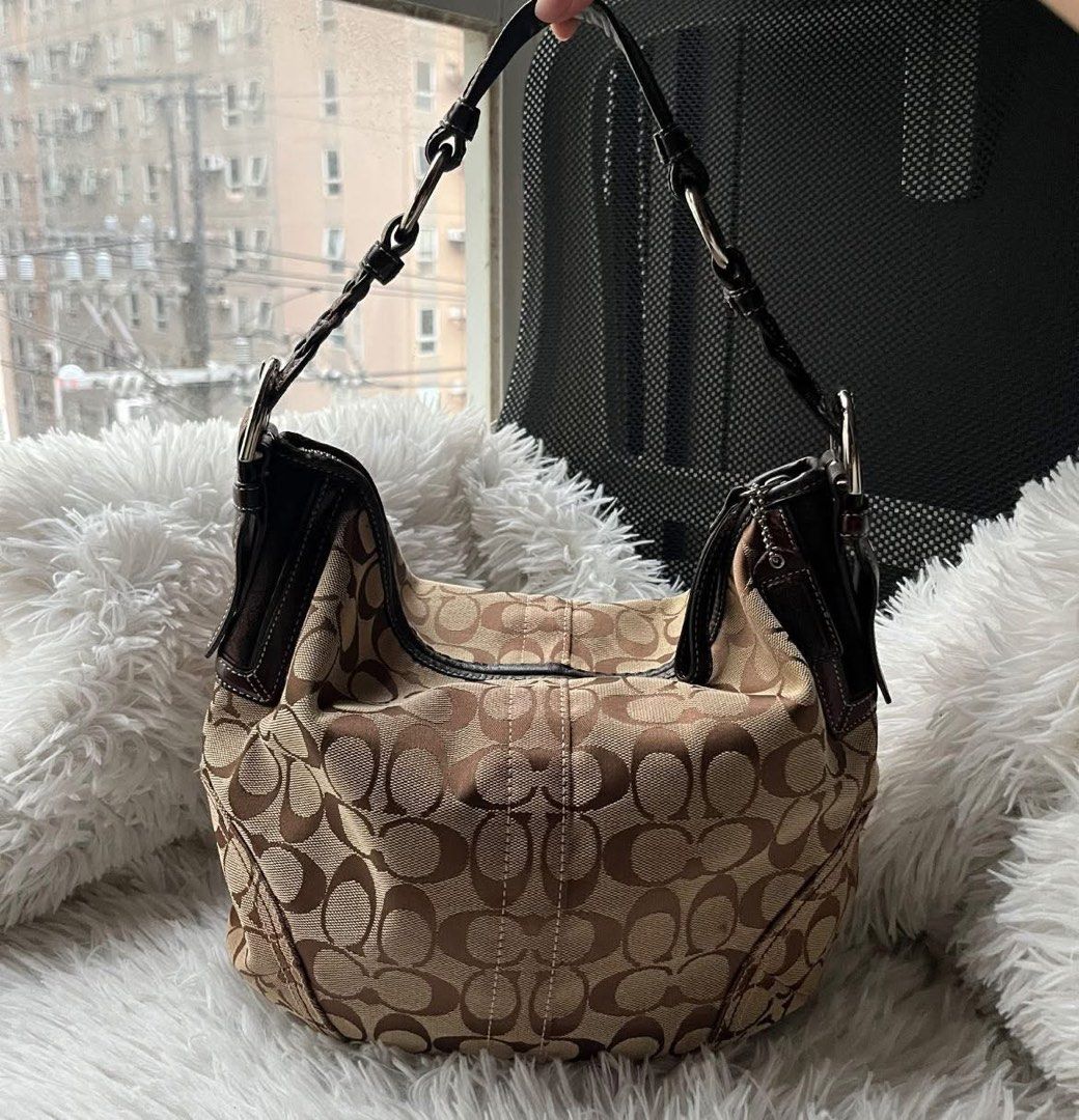 vintage coach braided hobo bag (Category: Shoulder Bags) located in Cabanatuan. Submitted by lilyscart (Listing ID 1452294364, Image 1). Description: vintage coach braided hobo bag (vv pretty) — 8/10 condition — guaranteed authentic ☑️☑️ — signs of usage — issue is posted (yung sa handle niya) — super duper magandaa — kasya ipad (13inches) & essentials dami kayo malalaman pls do manage ur expectation as this is not bnew 🍀 mop: gcash, bank transf