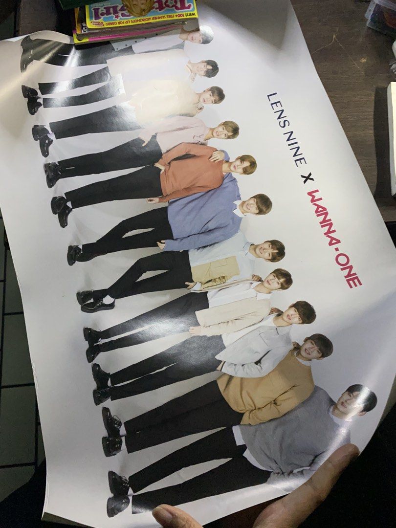 Wanna One x Lens Nine Poster (Category: K-Wave Merchandise) located in Quezon City. Submitted by drei13_sniffles (Listing ID 1452146373, Image 2). Description: - Official Wanna One x Lens Nine poster - Features the full group - Large format size - Ideal for any Wanna One fan's collection - Ships securely - - rfs: needs fund for vet bills - can send more pic - 100 + sf.