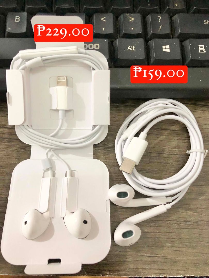 Wired Type-C and Lightning Headsets Onhand (Category: Headphones & Headsets) located in Mandaue City. Submitted by marj-legitseller (Listing ID 1452223354, Image 1). Description: .