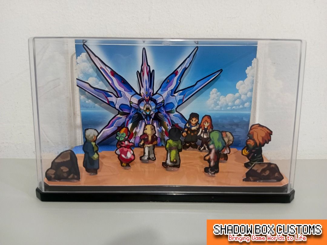 Xenogears Retro Game 2D Diorama (Category: Nintendo) located in Quezon City. Submitted by natzuki10 (Listing ID 1452168962, Image 1). Description: Xenogears Retro Game 2D Diorama Height: 4 inches Width: 6.50 inches *Handmade Pixel Shadow Boxes *Accepting Customized Designs *Perfect for Gamers & Collectors #videogames #roomdecor #collection #gamer #giftideas.