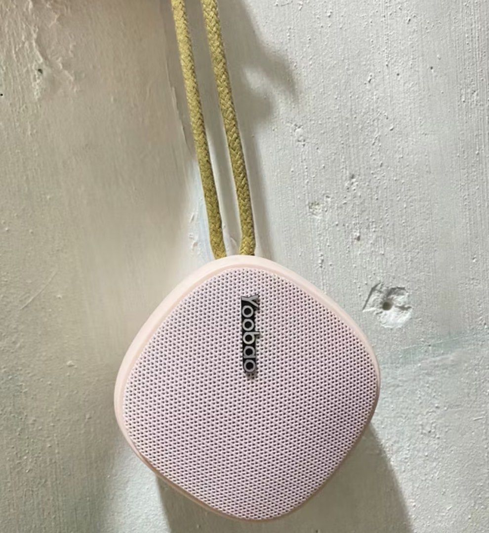 Yoobao Portable Bluetooth Speaker Pink (Category: Soundbars, Speakers & Amplifiers) located in Baliuag. Submitted by thrift_stow (Listing ID 1452256225, Image 1). Description: - Yoobao Portable Bluetooth Speaker - Pink Color - Includes Lanyard for Easy Carrying - Simple Controls: Power, Volume Up/Down, Play/Pause - Bluetooth Version 4.2 - 1000mAh Battery Capacity - Input: DC 5V 500mA - Ideal for Music On-the-Go.