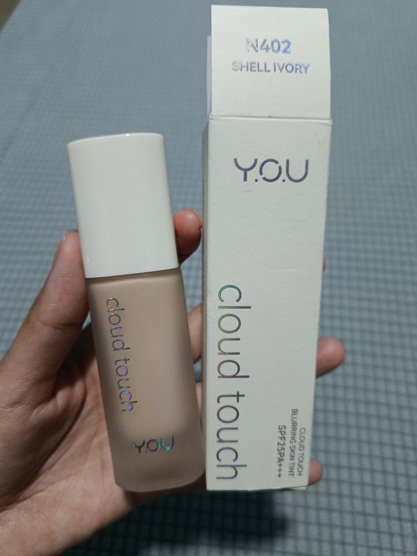 Y.O.U Cloud Touch Blurring Skin Tint N402 Shell Ivory (Category: Makeup) located in Los Banos. Submitted by donnaalbay47990 (Listing ID 1452284464, Image 1). Description: - Y.O.U Cloud Touch Blurring Skin Tint - Shade: N402 Shell Ivory - Best for: Light skin with neutral undertones - Features: Blurring effect, SPF 25 PA++ - Perfect for: Everyday wear.