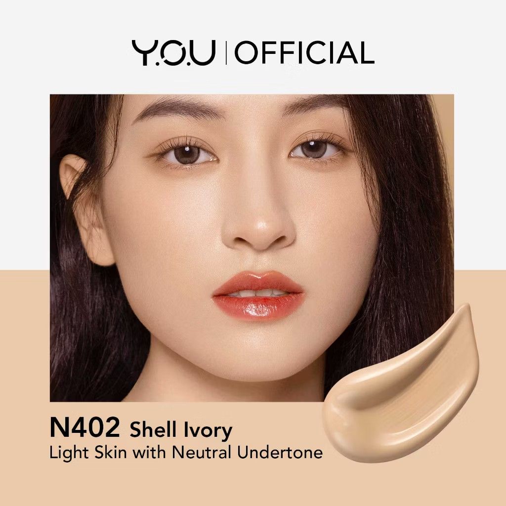 Y.O.U Cloud Touch Blurring Skin Tint N402 Shell Ivory (Category: Makeup) located in Los Banos. Submitted by donnaalbay47990 (Listing ID 1452284464, Image 2). Description: - Y.O.U Cloud Touch Blurring Skin Tint - Shade: N402 Shell Ivory - Best for: Light skin with neutral undertones - Features: Blurring effect, SPF 25 PA++ - Perfect for: Everyday wear.