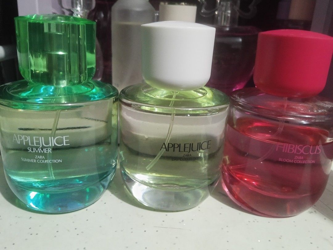 Zara Perfume Collection Decant (Category: Fragrance & Deodorants) located in Tanza. Submitted by zenfox_d99623 (Listing ID 1452229431, Image 3). Description: Zara Perfumes ₱150 for 10ml!! 3 for 435 Pesos Apple Juice Apple Juice Summer Gardenia Orchid Wonder Rose Hibiscus Note: This item is pre-order🥰🤗 Location: Tanza Cavite MOD: SPX Express - Grab these popular fragrances now!.