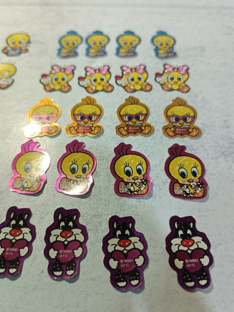 2011 Warner Bros. E.I. Tweety Bird Stickers - 40 pcs (Category: Character Goods) located in Davao. Submitted by zeek_key_collectibles (Listing ID 1452441334, Image 2). Description: 40 pcs 2011 Warner Bros. E.I. Tweety Bird Stickers what you see is what you get..