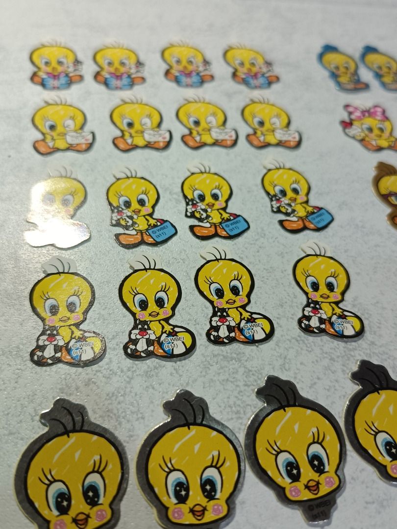 2011 Warner Bros. E.I. Tweety Bird Stickers - 40 pcs (Category: Character Goods) located in Davao. Submitted by zeek_key_collectibles (Listing ID 1452441334, Image 3). Description: 40 pcs 2011 Warner Bros. E.I. Tweety Bird Stickers what you see is what you get..