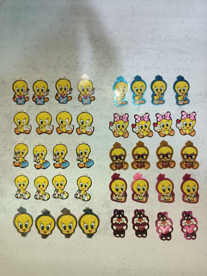 2011 Warner Bros. E.I. Tweety Bird Stickers - 40 pcs (Category: Character Goods) located in Davao. Submitted by zeek_key_collectibles (Listing ID 1452441334, Image 1). Description: 40 pcs 2011 Warner Bros. E.I. Tweety Bird Stickers what you see is what you get..